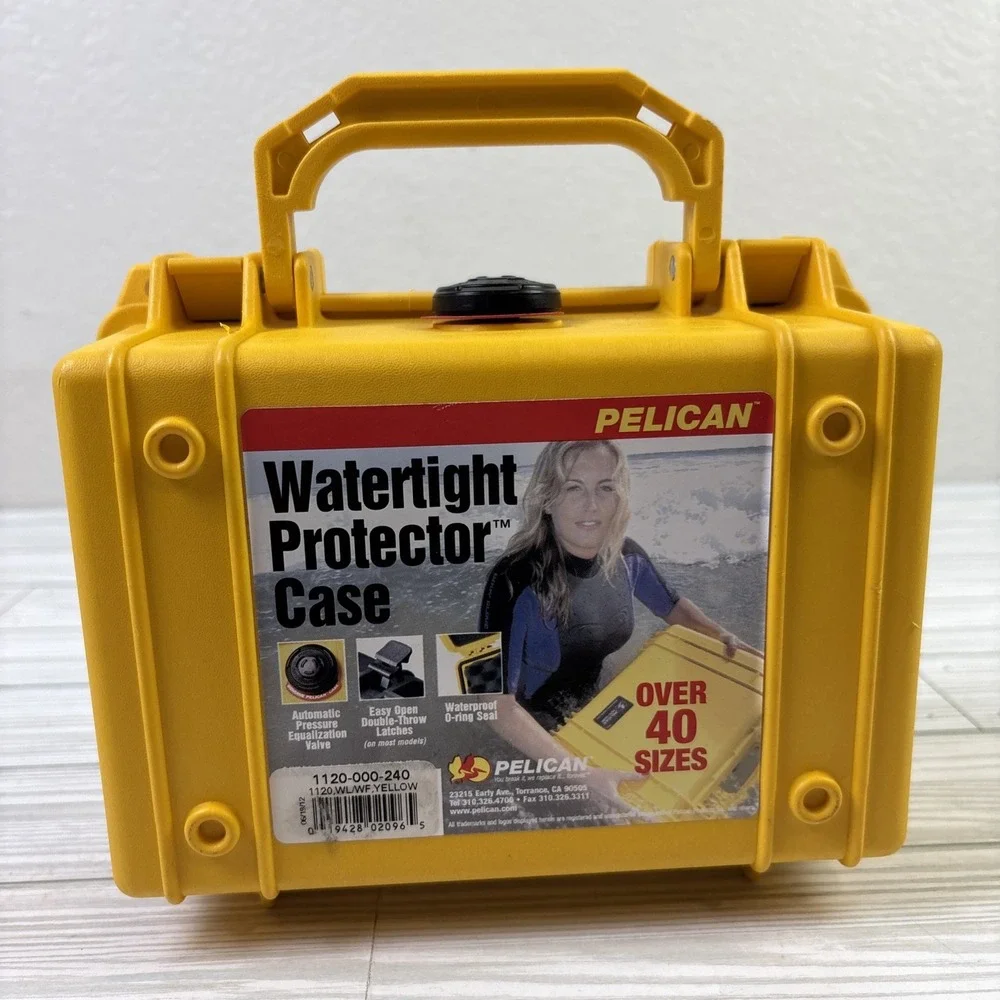 Pelican 1120 Protector Series Hard Waterproof Carrying Case w/ Foam Yellow